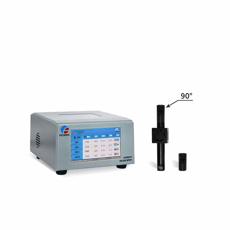 侧面照射uvled点光源 90°倾斜照射胶水leduv固化灯