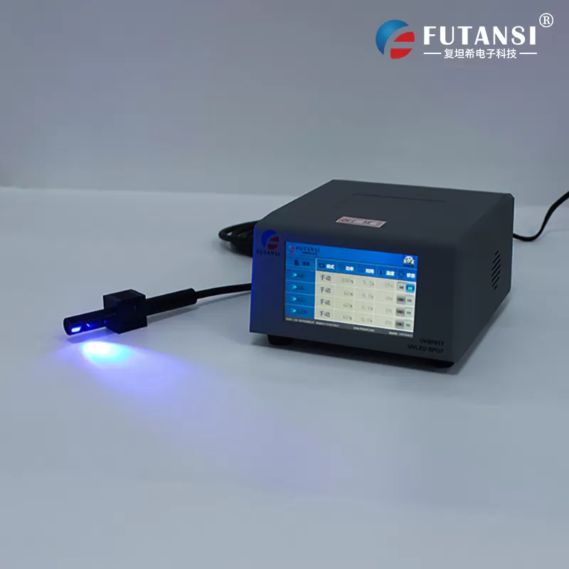 光纤连接器组装UVLED点光源固化应用（插芯与光纤胶水快速固化）